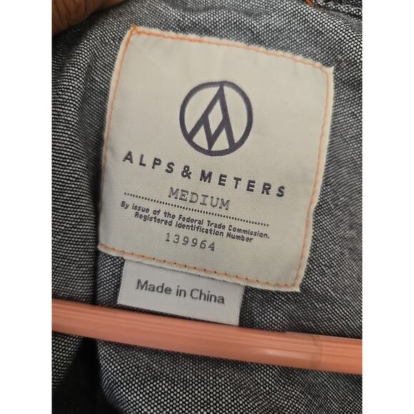 Alps and Meters | Men's Touring Oxford SHIRT IN MEDIUM / GREY COLOR - Picture 3 of 6